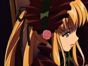 Rating: Safe Score: 0 Tags: 1girl bangs blonde_hair bonnet expressionless face flower long_hair profile rose shinku sidelocks simple_background solo upper_body User: Anonymous