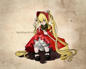 Rating: Safe Score: 0 Tags: 1girl blonde_hair bloomers blue_eyes bonnet bow dress drill_hair full_body image long_hair long_sleeves red_dress shinku shoes sitting solo twintails underwear very_long_hair User: admin