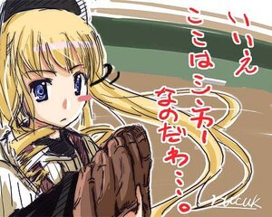 Rating: Safe Score: 0 Tags: 1girl baseball_mitt blonde_hair blue_eyes blush brown_gloves closed_mouth drill_hair expressionless gloves hat image long_hair long_sleeves lowres rozen_maiden ruku_(alicecreation) shinku sidelocks signature solo translation_request twin_drills twintails upper_body User: admin