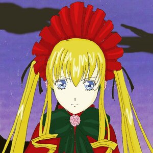 Rating: Safe Score: 0 Tags: 1girl bangs blonde_hair blue_eyes bonnet bow closed_mouth flower green_bow green_neckwear image long_hair long_sleeves looking_at_viewer pink_rose rose shinku sidelocks solo twintails upper_body User: admin
