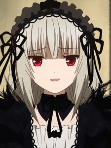 Rating: Safe Score: 0 Tags: 1 1girl :d bangs black_ribbon detached_collar dress eyebrows_visible_through_hair flower hairband image long_hair looking_at_viewer open_mouth red_eyes ribbon rose silver_hair simple_background smile solo suigintou User: admin