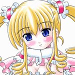 Rating: Safe Score: 0 Tags: 1990s_(style) 1girl blonde_hair blue_eyes drill_hair image long_hair shinku simple_background solo traditional_media tsukino_usagi twin_drills twintails User: admin