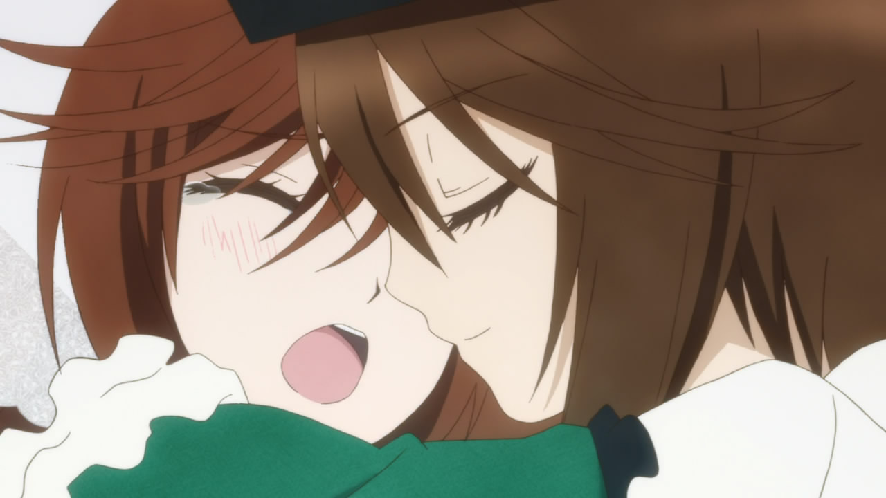 blush brown_hair closed_eyes face hug image open_mouth pair siblings smile souseiseki suiseiseki