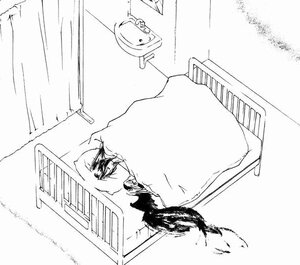 Rating: Safe Score: 0 Tags: 1girl bed greyscale image indoors monochrome solo suigintou User: admin