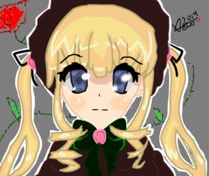 Rating: Safe Score: 0 Tags: 1girl blonde_hair blue_eyes blush chibi dress drill_hair flower image long_hair looking_at_viewer rose shinku simple_background solo twin_drills twintails white_background User: admin