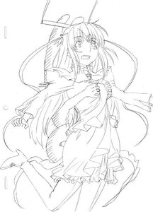 Rating: Safe Score: 0 Tags: 1girl barasuishou frills full_body greyscale image lineart long_hair magical_girl monochrome pantyhose shoes skirt solo teeth torn_clothes User: admin