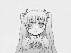 Rating: Safe Score: 0 Tags: 1girl blush dress greyscale image kirakishou long_hair looking_at_viewer monochrome simple_background solo two_side_up upper_body User: admin