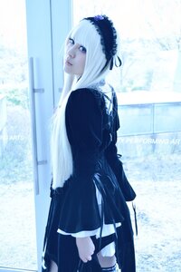Rating: Safe Score: 0 Tags: 1girl bag bangs black_dress gothic_lolita hairband lolita_fashion long_sleeves looking_at_viewer looking_back snowing solo standing suigintou white_hair User: admin