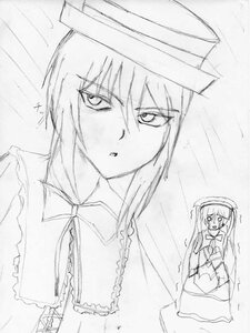 Rating: Safe Score: 0 Tags: 1girl angry bangs eyebrows_visible_through_hair frown greyscale hat holding image itsumi_erika long_hair long_sleeves military monochrome motion_lines rain skirt solo souseiseki standing trembling User: admin