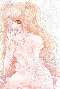 Rating: Safe Score: 0 Tags: 1girl bangs blonde_hair covered_mouth covering_mouth dress flower frilled_dress frills hair_flower hair_ornament image kirakishou long_hair long_sleeves looking_at_viewer pink_flower pink_hair pink_rose rose solo thorns very_long_hair white_flower white_rose yellow_eyes User: admin