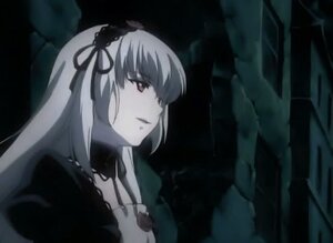 Rating: Safe Score: 0 Tags: 1girl bangs black_ribbon detached_collar dress flower frills hairband image long_hair long_sleeves ribbon solo suigintou upper_body wings User: admin