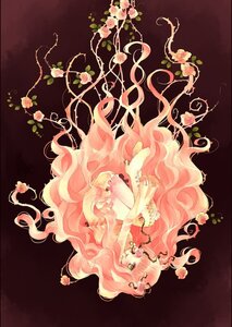 Rating: Safe Score: 0 Tags: 1girl blonde_hair dress flower green_eyes hair_flower hair_ornament image kirakishou long_hair pink_hair plant solo very_long_hair vines wavy_hair User: admin