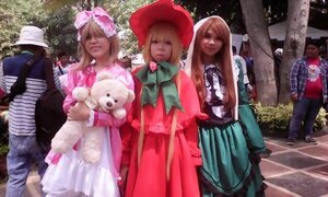 Rating: Safe Score: 0 Tags: blonde_hair brown_hair closed_eyes dress hat long_hair multiple_boys multiple_cosplay multiple_girls stuffed_animal tagme teddy_bear User: admin