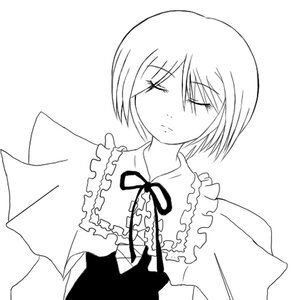 Rating: Safe Score: 0 Tags: 1girl closed_eyes closed_mouth frills greyscale image long_sleeves monochrome ribbon short_hair simple_background solo souseiseki upper_body white_background User: admin