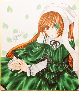 Rating: Safe Score: 0 Tags: 1girl black_ribbon dress frills green_dress green_eyes hat head_scarf heterochromia image long_hair long_sleeves looking_at_viewer marker_(medium) pastel_(medium) red_eyes ribbon signature solo suiseiseki traditional_media very_long_hair watercolor_(medium) User: admin