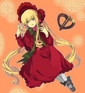 Rating: Safe Score: 0 Tags: 1girl bad_id bad_pixiv_id black_footwear blonde_hair blue_eyes bonnet bow bowtie doll_joints dress drill_hair flower full_body image joints key long_hair long_sleeves looking_at_viewer lowe_(slow) orange_background pantyhose photoshop_(medium) red_dress rose rozen_maiden shinku shoes solo twintails very_long_hair white_legwear User: admin