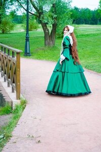 Rating: Safe Score: 0 Tags: 1girl brown_hair day dress grass green_dress long_hair long_sleeves outdoors solo suiseiseki tree User: admin