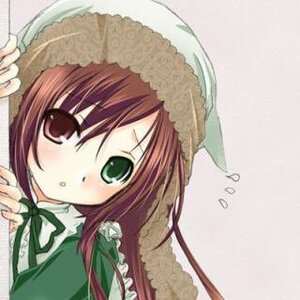 Rating: Safe Score: 0 Tags: 1girl blush brown_hair dress frills green_dress green_eyes hat head_scarf image long_hair long_sleeves looking_at_viewer red_eyes ribbon simple_background solo suiseiseki upper_body User: admin