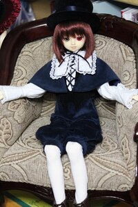 Rating: Safe Score: 0 Tags: 1girl bangs doll dress expressionless frills hat long_sleeves looking_at_viewer pantyhose red_eyes short_hair sitting solo souseiseki white_legwear User: admin