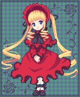 Rating: Safe Score: 0 Tags: 1girl argyle argyle_background argyle_legwear blonde_hair blue_eyes bonnet bow bowtie checkered checkered_background checkered_floor chess_piece dress drill_hair full_body image long_hair long_sleeves pixel_art plaid_background red_dress shinku shoes solo tile_floor tiles twin_drills twintails very_long_hair User: admin