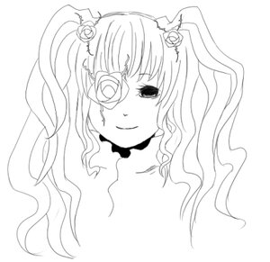 Rating: Safe Score: 0 Tags: 1girl choker eyepatch flower greyscale hair_flower hair_ornament image kirakishou long_hair monochrome rose simple_background smile solo striped twintails vertical_stripes wavy_hair white_background User: admin