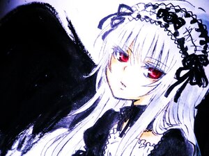 Rating: Safe Score: 0 Tags: 1girl bangs black_background black_ribbon detached_collar dress eyebrows_visible_through_hair flower frills hairband image long_hair looking_at_viewer parted_lips red_eyes ribbon rose simple_background solo suigintou User: admin