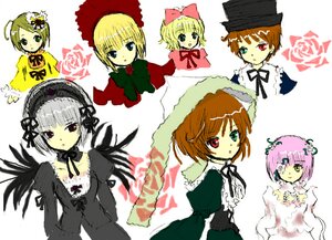 Rating: Safe Score: 0 Tags: 6+girls blonde_hair blue_eyes bow brown_hair dress flower frills green_eyes green_hair hat head_scarf heterochromia hina_ichigo image kanaria long_hair long_sleeves looking_at_viewer multiple multiple_girls pink_bow pink_hair red_eyes shinku short_hair siblings sisters souseiseki suigintou suiseiseki tagme twins white_background User: admin