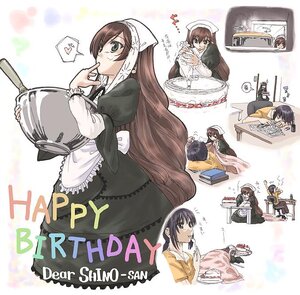 Rating: Safe Score: 0 Tags: 2girls apron baking blush brown_hair cake cake_pan comic covering_with_blanket dress eating eighth_note english_text finger_to_mouth food fork happy_birthday haru_(primavera) heart heterochromia image long_hair long_sleeves maid mixing_bowl multiple_girls musical_note oven pastry pastry_bag rainbow_text rozen_maiden sleeping solo spoken_heart suiseiseki tasting whisk User: admin