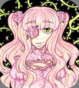 Rating: Safe Score: 0 Tags: 1girl flower hair_flower hair_ornament image kirakishou long_hair pink_flower pink_hair pink_rose rose smile solo traditional_media User: admin