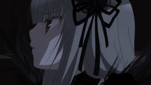 Rating: Safe Score: 0 Tags: 1girl auto_tagged black_ribbon close-up closed_mouth dress face hair_ribbon image long_hair profile red_eyes ribbon smile solo suigintou User: admin