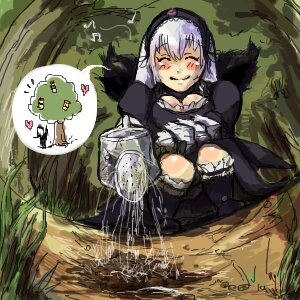Rating: Safe Score: 0 Tags: 1girl boots closed_eyes dress grass hairband image lolita_hairband long_sleeves outdoors smile solo suigintou water wings User: admin