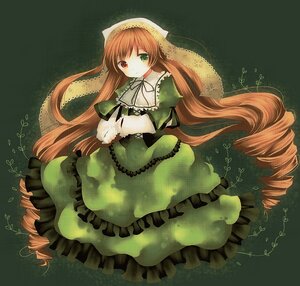 Rating: Safe Score: 0 Tags: 1girl brown_hair commentary_request dress drill_hair frills gothic_lolita green_dress green_eyes headdress heterochromia image imoi_(mizutama) lolita_fashion long_hair long_sleeves looking_at_viewer red_eyes ribbon rozen_maiden simple_background solo suiseiseki twin_drills very_long_hair User: admin