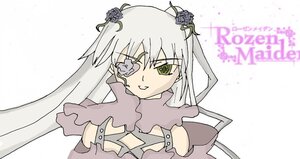 Rating: Safe Score: 0 Tags: 1girl dress eyepatch flower green_eyes hair_flower hair_ornament image kirakishou long_hair long_sleeves rose solo twintails upper_body white_background User: admin