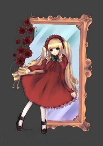 Rating: Safe Score: 0 Tags: 1girl auto_tagged blonde_hair blue_eyes bonnet bow dress flower full_body green_bow image long_hair long_sleeves looking_at_viewer pantyhose red_dress rose shinku shoes solo standing twintails very_long_hair white_legwear User: admin