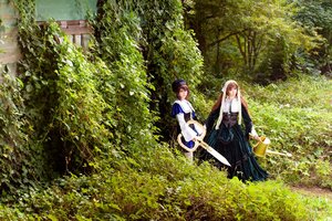 Rating: Safe Score: 0 Tags: brown_hair day flower garden hakama japanese_clothes long_hair multiple_cosplay multiple_girls outdoors scenery tagme tree User: admin
