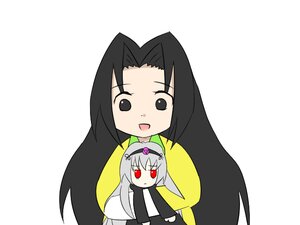 Rating: Safe Score: 0 Tags: 2girls black_hair chibi hairband image kakizaki_megu long_hair long_sleeves looking_at_viewer multiple_girls open_mouth red_eyes simple_background solo suigintou very_long_hair white_background User: admin