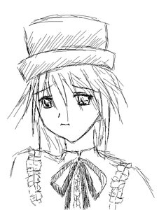 Rating: Safe Score: 0 Tags: 1girl greyscale hat image looking_at_viewer monochrome simple_background sketch solo souseiseki white_background User: admin