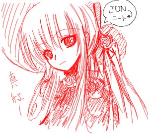 Rating: Safe Score: 0 Tags: 1girl blush flower image long_hair looking_at_viewer monochrome rose shinku simple_background sketch solo upper_body white_background User: admin