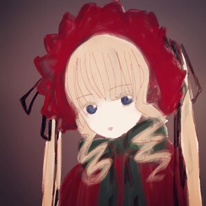 Rating: Safe Score: 0 Tags: 1girl bangs blonde_hair blue_eyes brown_background drill_hair flower image long_hair long_sleeves looking_at_viewer parted_lips rose shinku simple_background solo upper_body User: admin