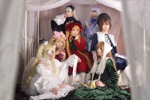Rating: Safe Score: 0 Tags: blonde_hair blue_eyes bow brown_hair curtains dress hair_ornament hat long_hair multiple_boys multiple_cosplay multiple_girls silver_hair sitting tagme User: admin