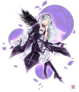 Rating: Safe Score: 0 Tags: 1girl black_wings boots closed_eyes dress flower frills hairband high_heel_boots image long_hair long_sleeves petals ribbon rose rose_petals silver_hair solo suigintou wings User: admin