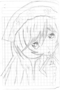 Rating: Safe Score: 0 Tags: greyscale image monochrome sketch smile solo suiseiseki User: admin