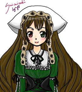 Rating: Safe Score: 0 Tags: 1girl blush brown_hair dress frills green_dress green_eyes head_scarf heterochromia image lace long_hair long_sleeves looking_at_viewer red_eyes simple_background smile solo suiseiseki very_long_hair white_background User: admin