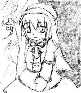 Rating: Safe Score: 0 Tags: 1girl greyscale image long_hair monochrome solo suiseiseki white_background User: admin