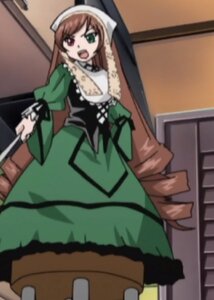 Rating: Safe Score: 0 Tags: 1girl blurry blurry_background blurry_foreground brown_hair corset depth_of_field dress drill_hair green_dress green_eyes head_scarf heterochromia image long_hair long_sleeves open_mouth red_eyes solo suiseiseki twin_drills very_long_hair User: admin