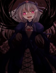 Rating: Safe Score: 0 Tags: 1girl :d black_wings blush dress feathered_wings feathers flower frills hairband image lolita_fashion lolita_hairband long_hair long_sleeves looking_at_viewer open_mouth pink_eyes puffy_sleeves silver_hair smile solo suigintou wings User: admin