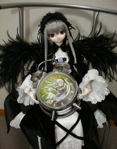Rating: Safe Score: 0 Tags: 1girl black_wings doll dress frills hairband long_hair long_sleeves looking_at_viewer red_eyes rose silver_hair solo suigintou wings User: admin