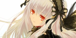 Rating: Safe Score: 0 Tags: 1girl bangs black_ribbon closed_mouth dress eyebrows_visible_through_hair hairband image long_hair looking_at_viewer rose silver_hair simple_background smile solo suigintou white_background User: admin