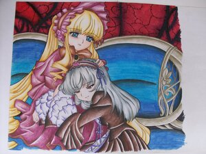 Rating: Safe Score: 0 Tags: 2girls blonde_hair blue_eyes dress drill_hair frilled_sleeves frills image long_hair long_sleeves looking_at_viewer marker_(medium) multiple_girls pair red_dress red_eyes shinku silver_hair sitting smile suigintou traditional_media very_long_hair watercolor_(medium) User: admin