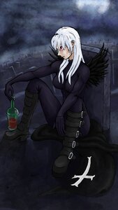 Rating: Safe Score: 0 Tags: 1girl bodysuit breasts image large_breasts long_hair red_eyes sitting solo suigintou wings User: admin